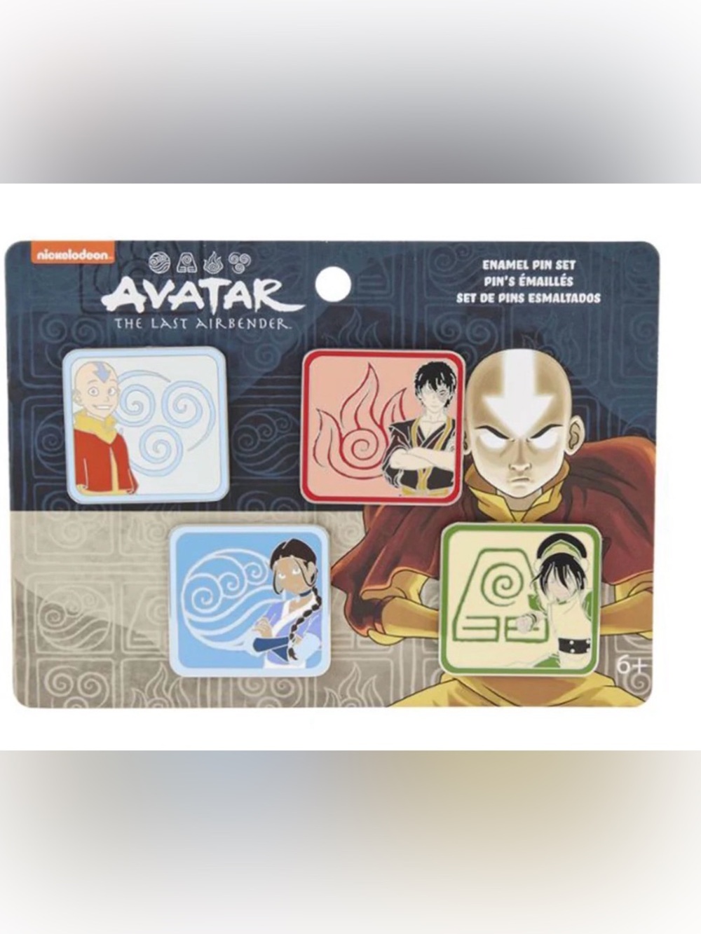NWT Loungefly Nickelodeon The Last Airbender elements four piece enamel pin set